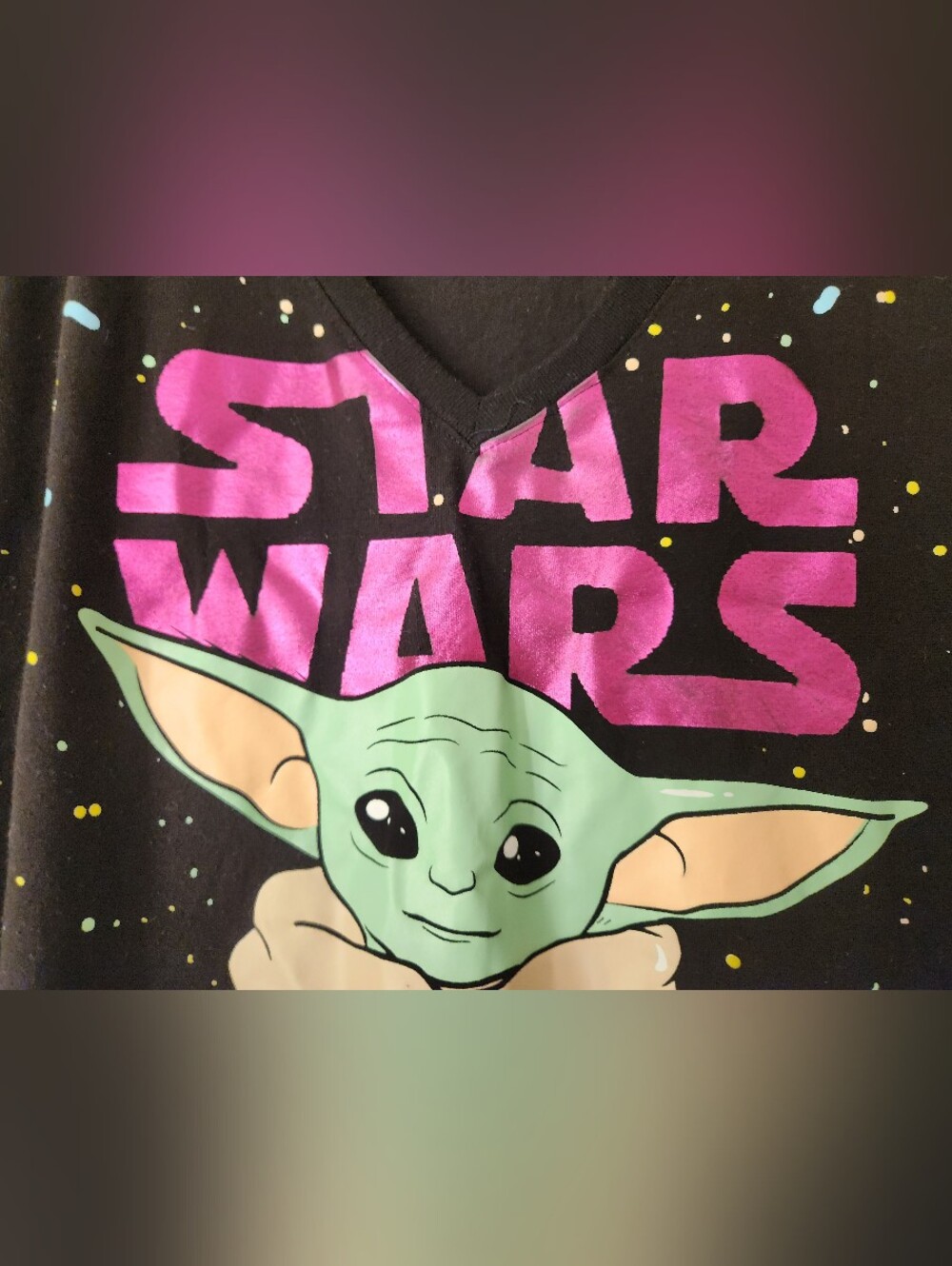Star Wars Grogu Graphic V-Neck Tee